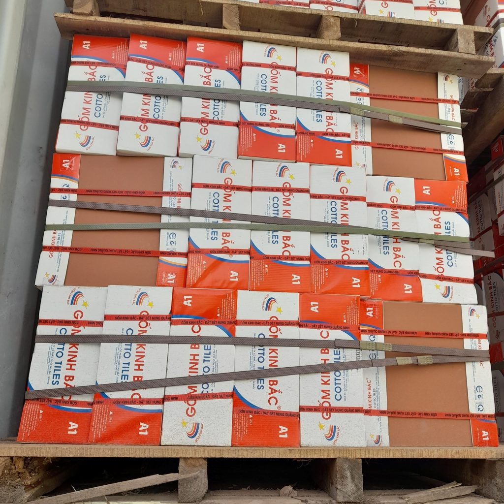 Gạch đất nung Gốm Kinh Bắc 30×30 đỏ nhạt 01