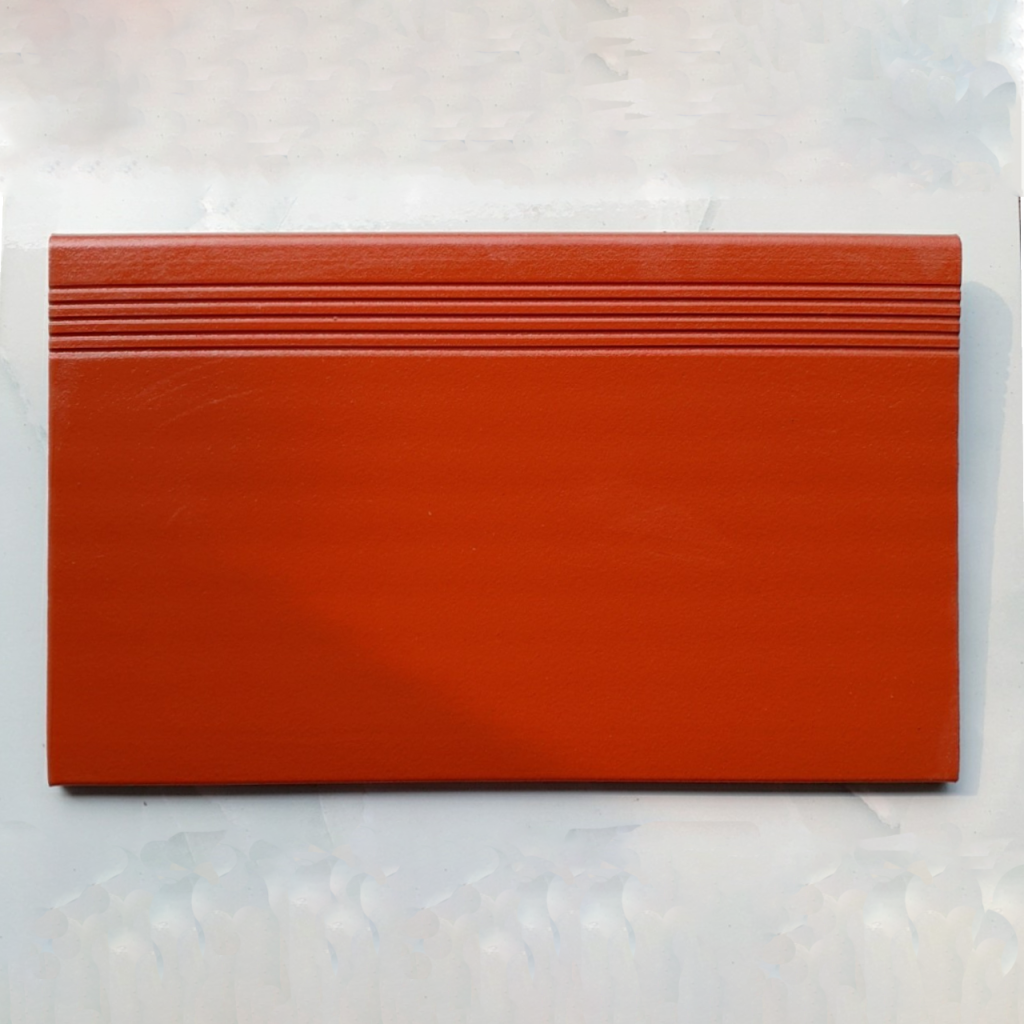 Gạch đất nung Gốm Mỹ 30×50 bậc thềm men đỏ 01