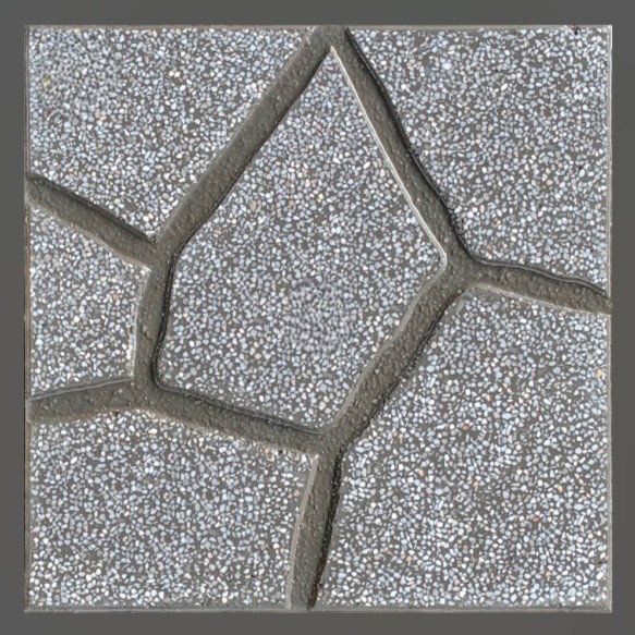 Gạch không nung terrazzo 40x40x3 giả đá đen 01